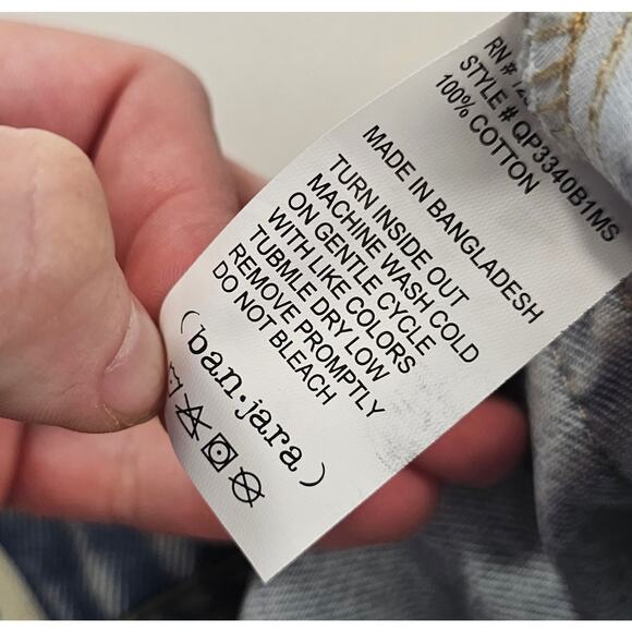 NWT Banjara 7 / 27 juniors distressed grunge denim jeans shorts super high rise - Picture 3 of 7